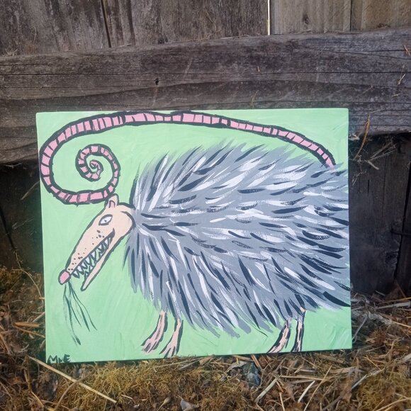 Possum Folk Art Painting - Picture 13 of 13